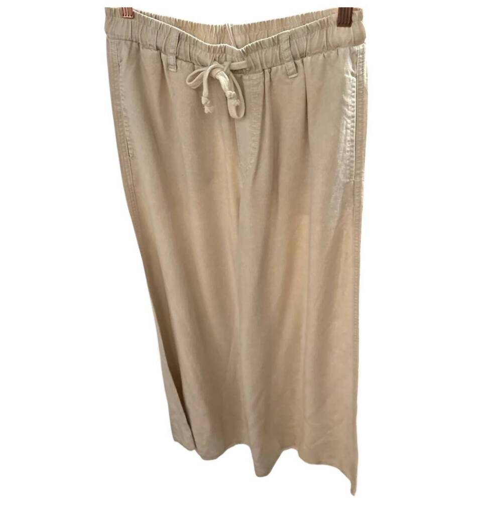 NEW VINTAGE HAVANA women's tessa tencel wide leg pant in tan